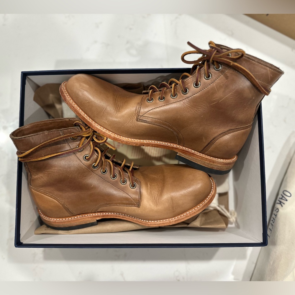 Oak Street Bootmakers Trench Boot In Natural Chromexcel Size 9.5